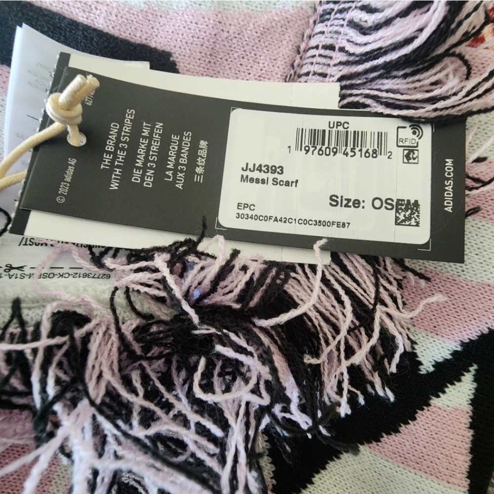 Adidas Messi Miami Reversible Soccer/Football Black and Pink Scarf. NWT - Picture 6 of 7
